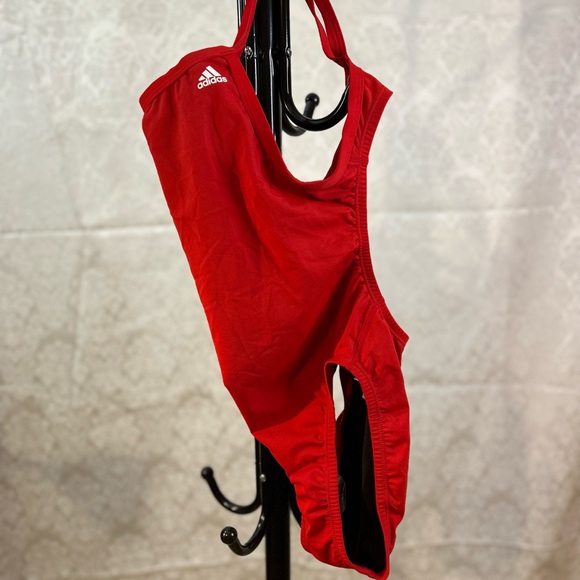Adidas Red Women’s One Piece - Keyhole Back - Swimsuit (XS) - Picture 4 of 5